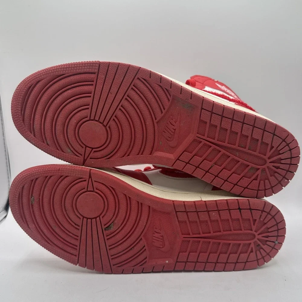 Nike Air Jordan 1 Mid Chenille Swoosh Red White Men's Size 11 DJ4891-061